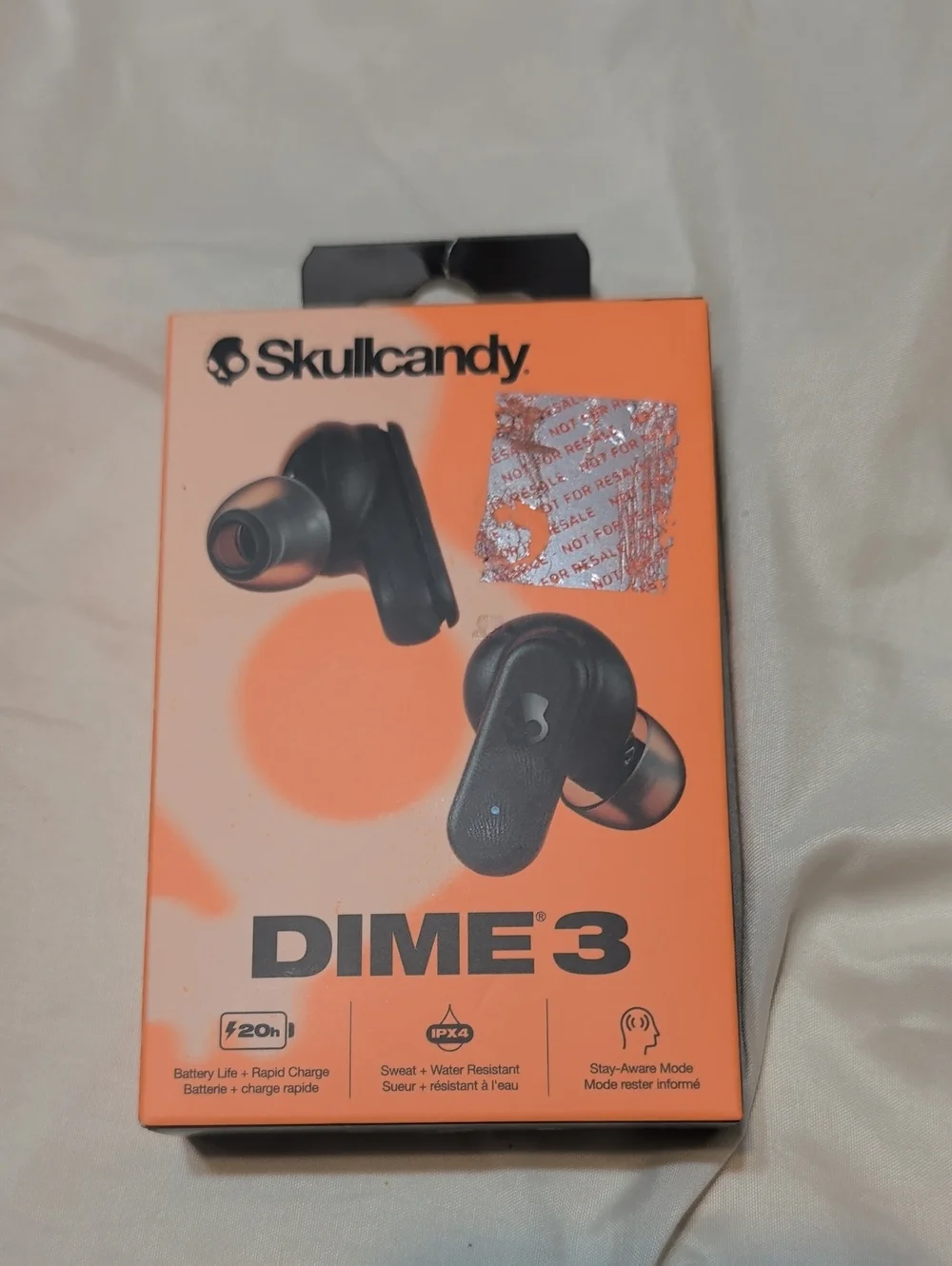Skullcandy Dime 3 True Wireless Earbuds - Orange & Black Packaging